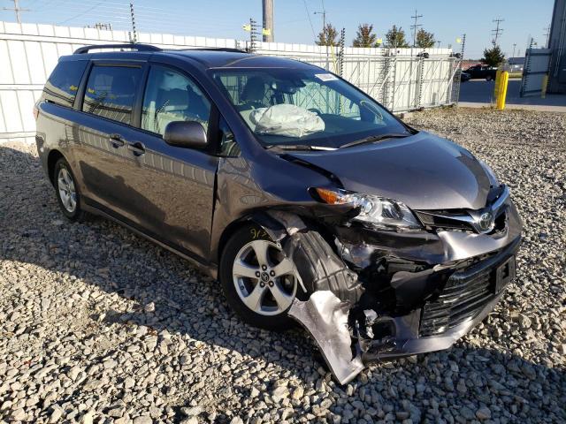 5TDKZ3DC1KS012078 - 2019 TOYOTA SIENNA LE BROWN photo 1