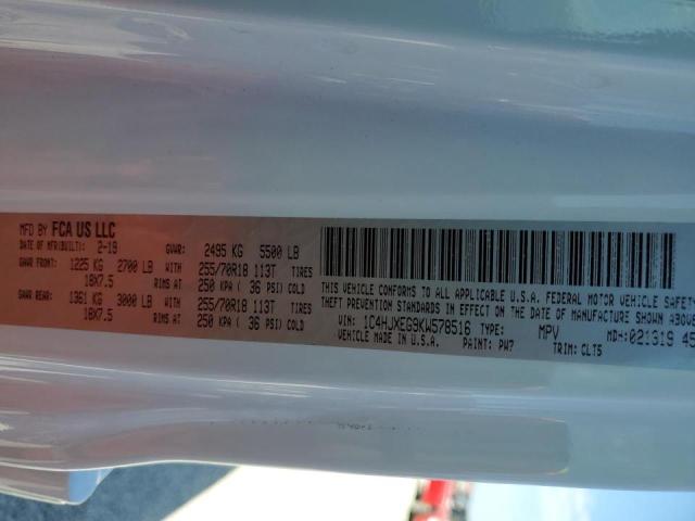 1C4HJXEG9KW578516 - 2019 JEEP WRANGLER UNLIMITED SAHARA  ფოტო 10