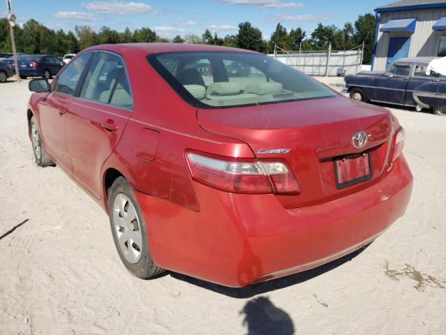 4T1BE46K17U068672 - 2007 TOYOTA CAMRY CE RED photo 3