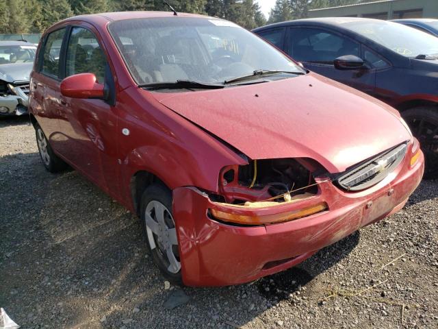 KL1TD66687B723651 - 2007 CHEVROLET AVEO BASE RED photo 1