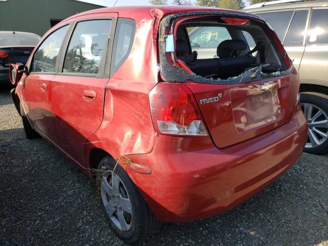 KL1TD66687B723651 - 2007 CHEVROLET AVEO BASE RED photo 3