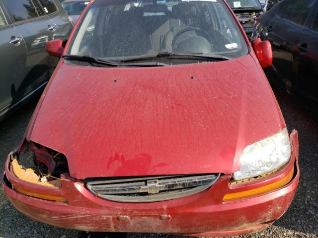 KL1TD66687B723651 - 2007 CHEVROLET AVEO BASE RED photo 7