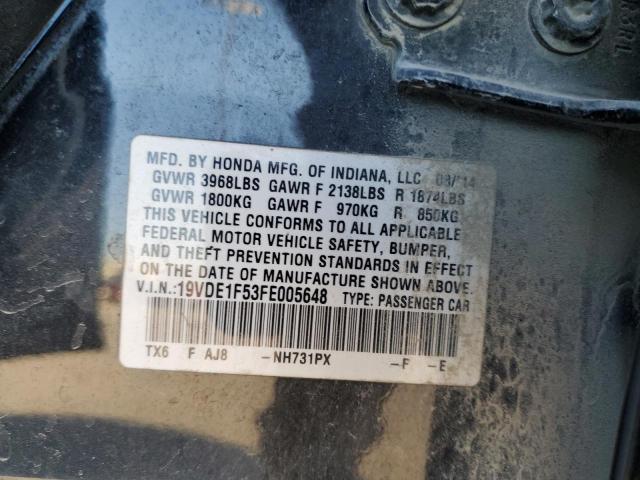 19VDE1F53FE005648 - 2015 ACURA ILX 20 PRE BLACK photo 10