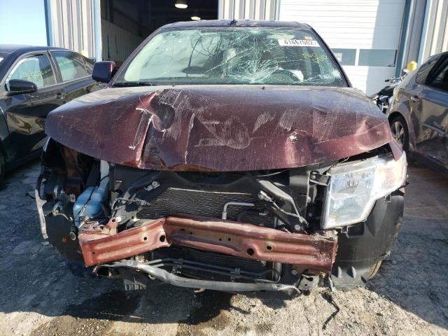 2FMDK4JC2ABB71288 - 2010 FORD EDGE SEL BURGUNDY photo 9