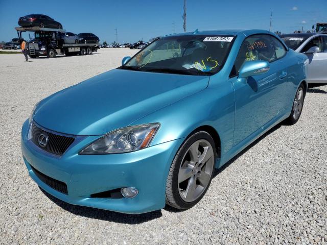 JTHFF2C29A2510370 - 2010 LEXUS IS 250 TURQUOISE photo 2