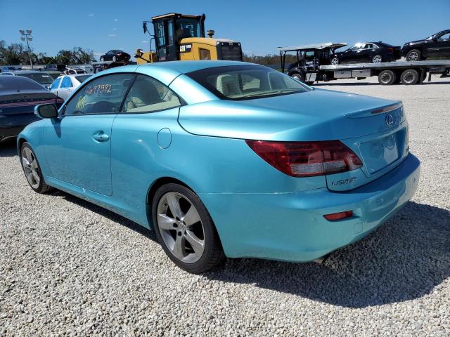 JTHFF2C29A2510370 - 2010 LEXUS IS 250 TURQUOISE photo 3