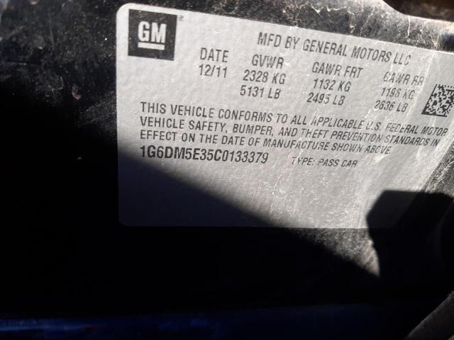 1G6DM5E35C0133379 - 2012 CADILLAC CTS PERFOR أسود صورة 10