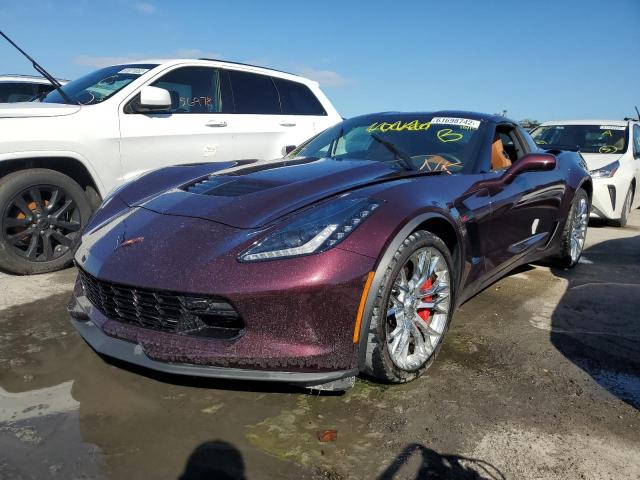 1G1YS2D61H5601349 - 2017 CHEVROLET CORVETTE Z PURPLE photo 2