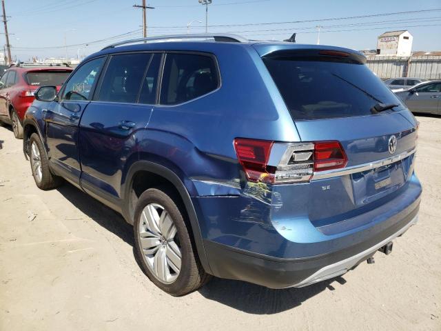 1V2WR2CA8KC569839 - 2019 VOLKSWAGEN ATLAS SE BLUE photo 3