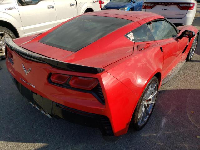 1G1YY2D75K5102519 - 2019 CHEVROLET CORVETTE G RED photo 4