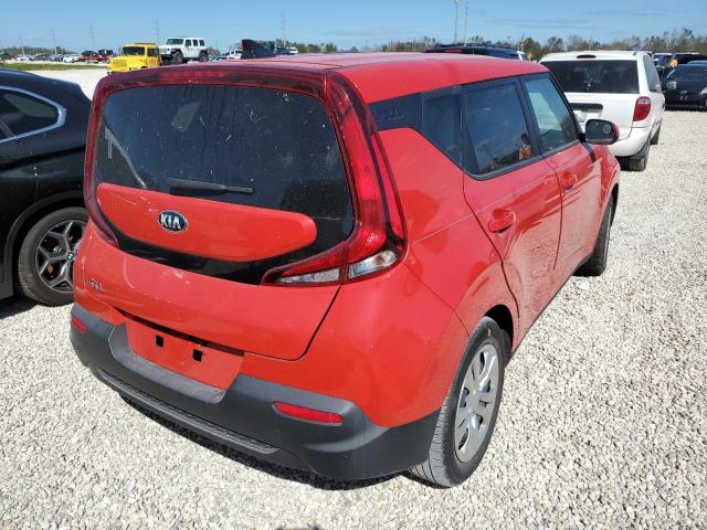 KNDJ23AU2L7725029 - 2020 KIA SOUL LX RED photo 4