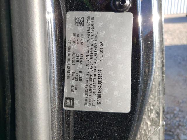 1G6DM1E34D0160597 - 2013 CADILLAC CTS PERFOR შავი ფოტო 10