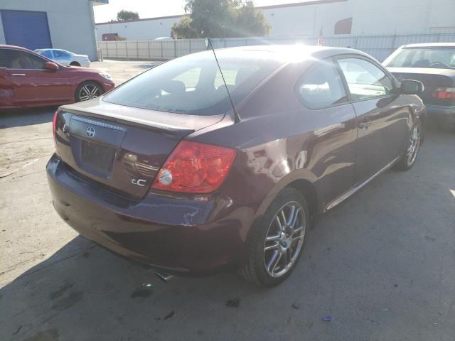 JTKDE177760089112 - 2006 TOYOTA SCION TC 勃艮第红 照片 4