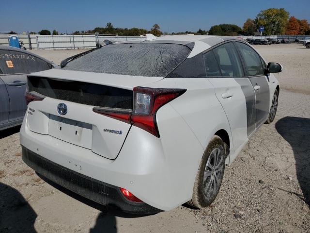 JTDL9MFU9M3026069 - 2021 TOYOTA PRIUS LE WHITE photo 4