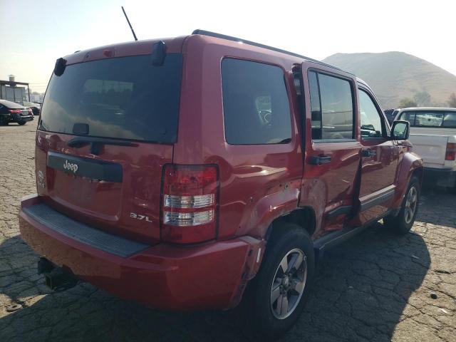 1J8GN28KX8W176377 - 2008 JEEP LIBERTY SP RED photo 4