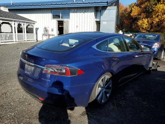 5YJSA1E27LF399601 - 2020 TESLA MODEL S Azul foto 4