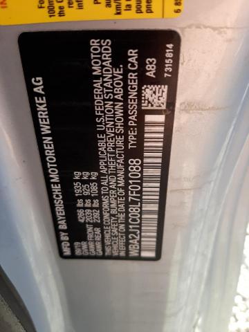 WBA2J1C08L7F01088 - 2020 BMW 230I GRAY photo 10