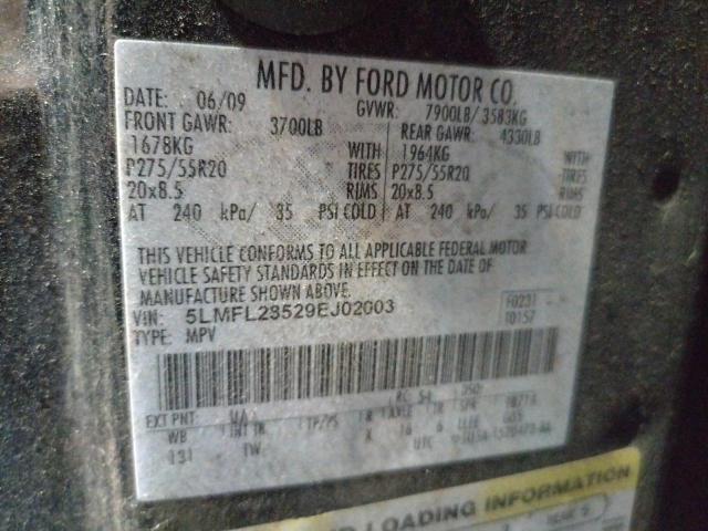 5LMFL28529EJ02003 - 2009 LINCOLN NAVIGATOR BLACK photo 10