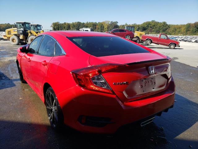 2HGFC2F83MH550998 - 2021 HONDA CIVIC SPOR RED photo 3