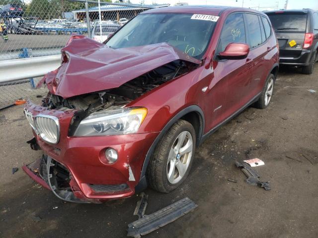 5UXWX5C50CL728817 - 2012 BMW X3 XDRIVE2 MAROON photo 2