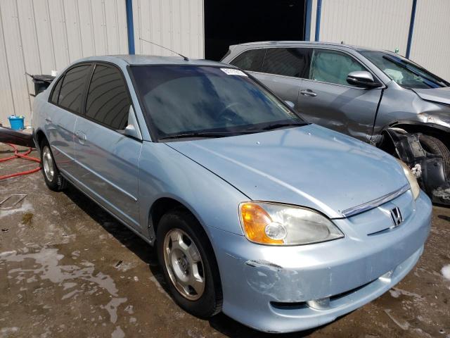 JHMES966X3S008033 - 2003 HONDA CIVIC HYBR BLUE photo 1