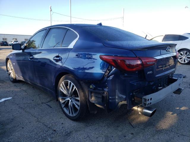 JN1EV7AR1JM434504 - 2018 INFINITI Q50 LUXE BLUE photo 3