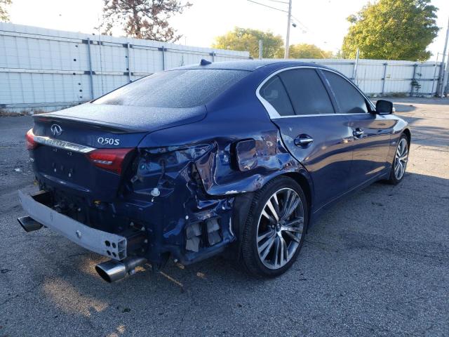 JN1EV7AR1JM434504 - 2018 INFINITI Q50 LUXE BLUE photo 4