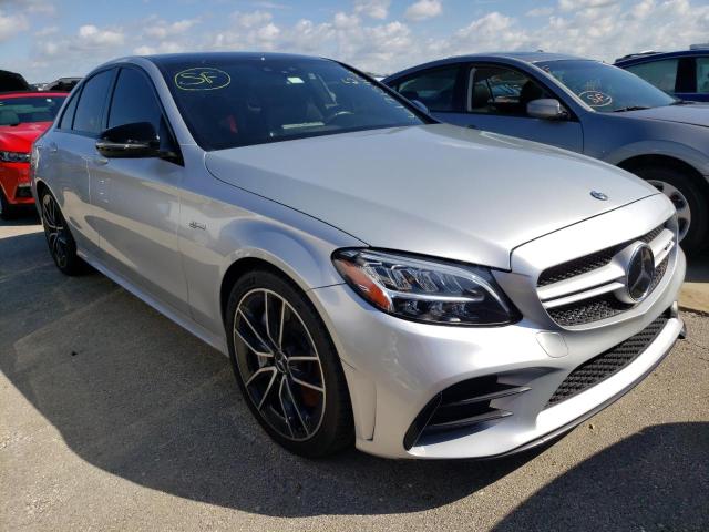 55SWF6EBXKU284097 - 2019 MERCEDES-BENZ C 43 AMG SILVER photo 1