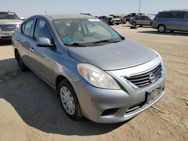 3N1CN7APXCL826593 - 2012 NISSAN VERSA S GRAY photo 1