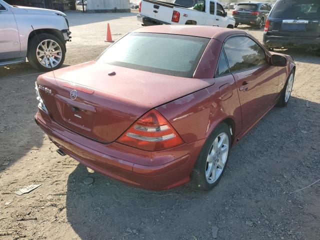 WDBKK49F84F311095 - 2004 MERCEDES-BENZ SLK 230 KO RED photo 4