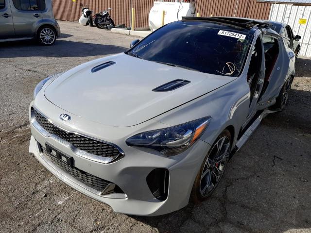 KNAE45LC5K6058437 - 2019 KIA STINGER GT GRAY photo 2