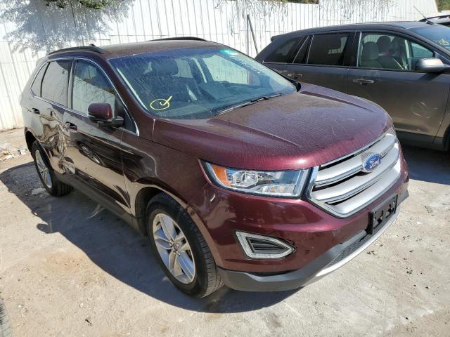 2FMPK4J95HBC20429 - 2017 FORD EDGE SEL BURGUNDY photo 1