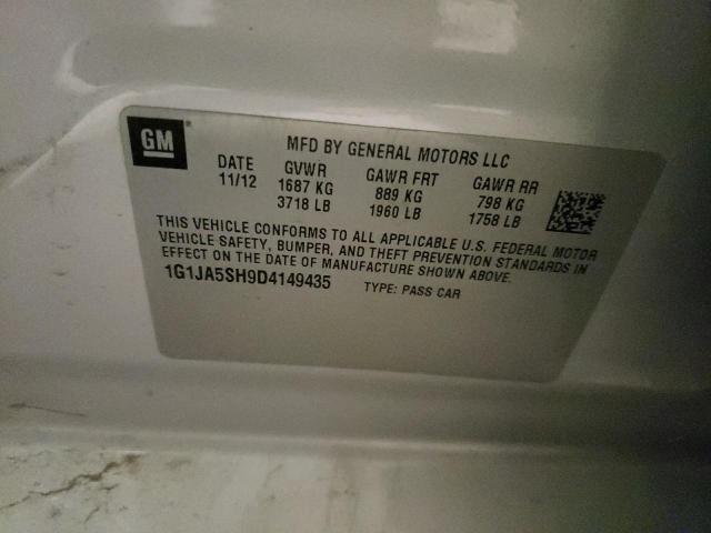 1G1JA5SH9D4149435 - 2013 CHEVROLET SONIC LS SILVER photo 10