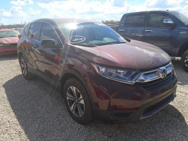 2HKRW5H39JH421124 - 2018 HONDA CR-V LX BURGUNDY photo 1