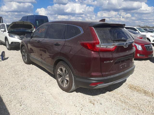 2HKRW5H39JH421124 - 2018 HONDA CR-V LX BURGUNDY photo 3