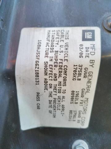 1G8AJ55F66Z188131 - 2006 SATURN ION LEVEL SILVER photo 10