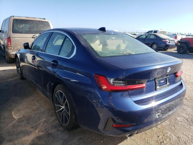 3MW5R1J08L8B23066 - 2020 BMW 330I BLUE photo 3