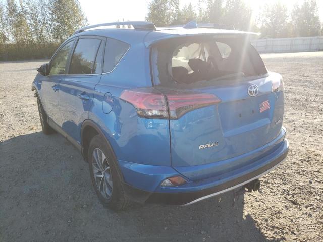 JTMRJREV5JD192605 - 2018 TOYOTA RAV4 HV LE BLUE photo 3