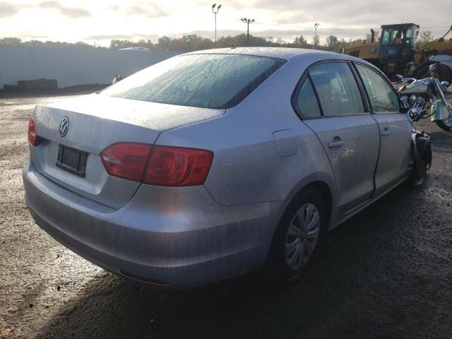 3VW1K7AJ9CM377097 - 2012 VOLKSWAGEN JETTA BASE SILVER photo 4