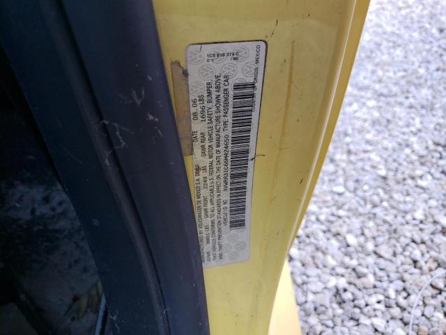 3VWRR31C66M424650 - 2006 VOLKSWAGEN NEW BEETLE 黄色 照片 10