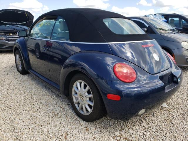 3VWCM31Y14M338028 - 2004 VOLKSWAGEN NEW BEETLE BLUE photo 3