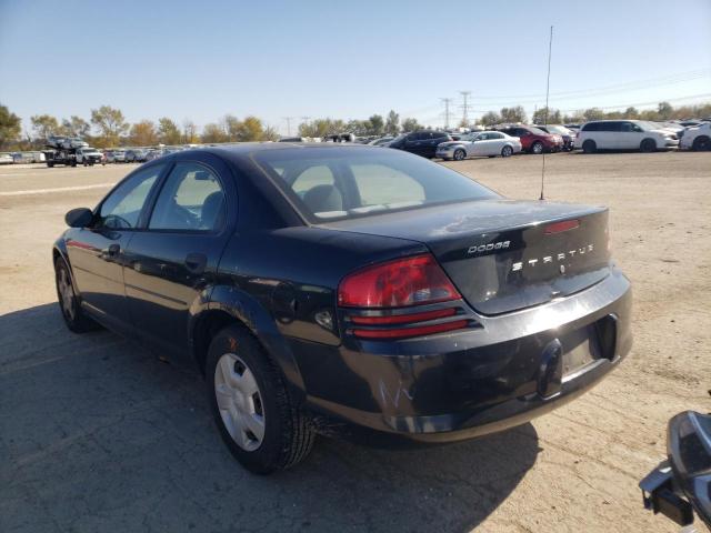 1B3EL36T54N287457 - 2004 DODGE STRATUS SE BLACK photo 3