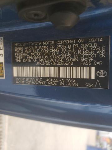 JTKJF5C73E3085648 - 2014 TOYOTA SCION TC 蓝色 照片 10