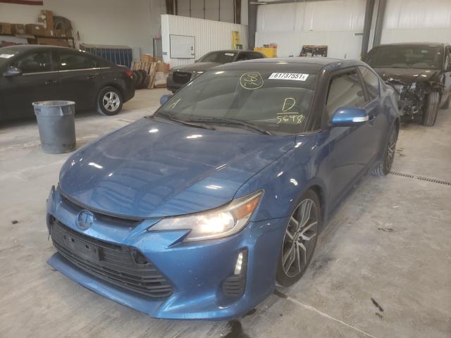 JTKJF5C73E3085648 - 2014 TOYOTA SCION TC 蓝色 照片 2
