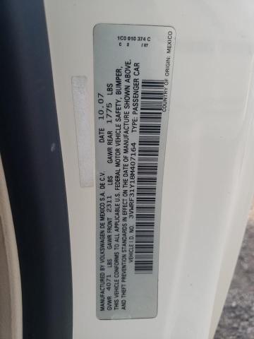 3VWRF31Y18M407164 - 2008 VOLKSWAGEN NEW BEETLE 白色 照片 10