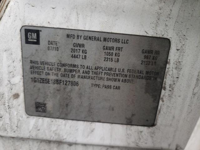 1G1ZE5E18BF127806 - 2011 CHEVROLET MALIBU LTZ თეთრი ფოტო 10