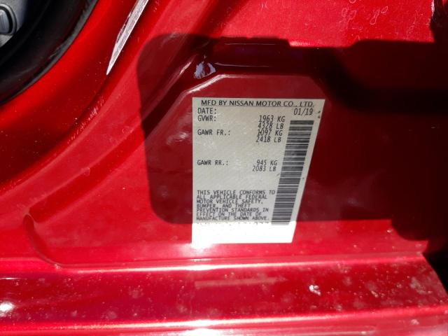 1N4BL4DV3KC171927 - 2019 NISSAN ALTIMA SV RED photo 10