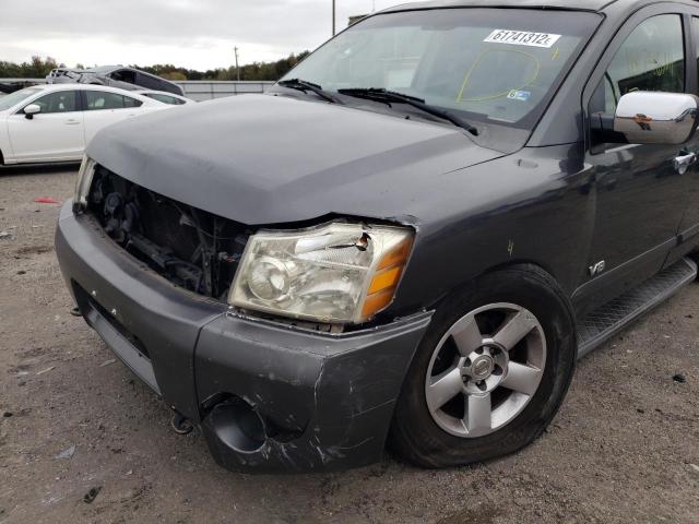 5N1AA08B65N740133 - 2005 NISSAN ARMADA SE GRAY photo 9