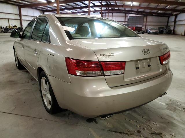 5NPEU46F76H013529 - 2006 HYUNDAI SONATA GLS GOLD photo 3