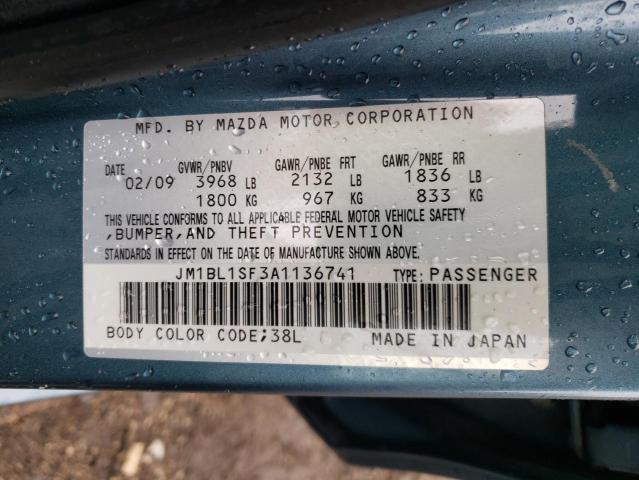 JM1BL1SF3A1136741 - 2010 MAZDA 3 I BLUE photo 10